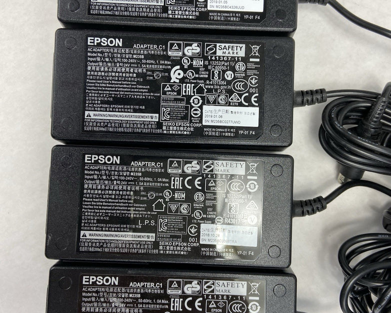 Espon Printer M235B 24V 1.5A C1 AC Adapter - Lot of 4 (Four)