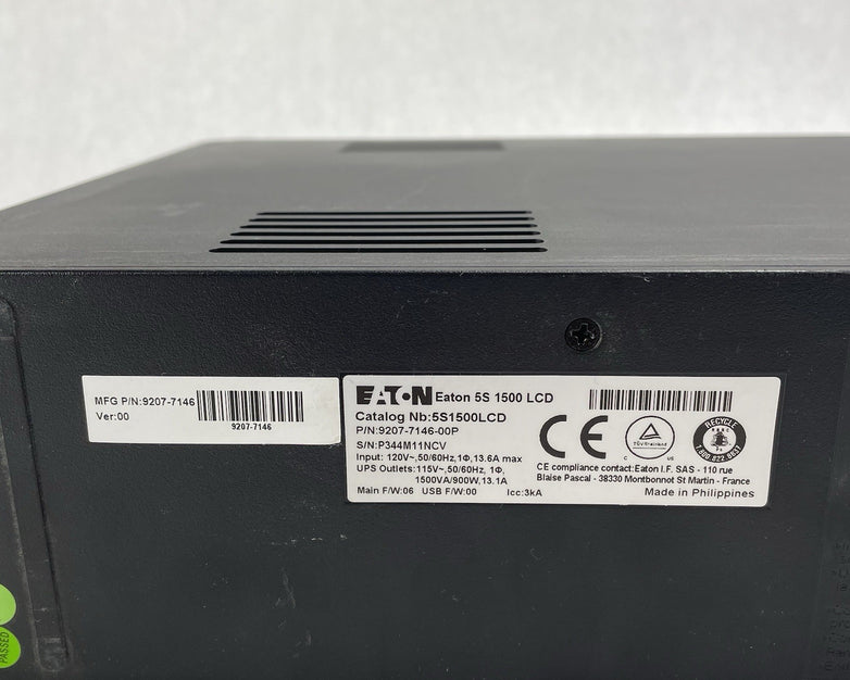 Eaton UPS 5S 1500 LCD 1500VA 900W No Batteries Tested