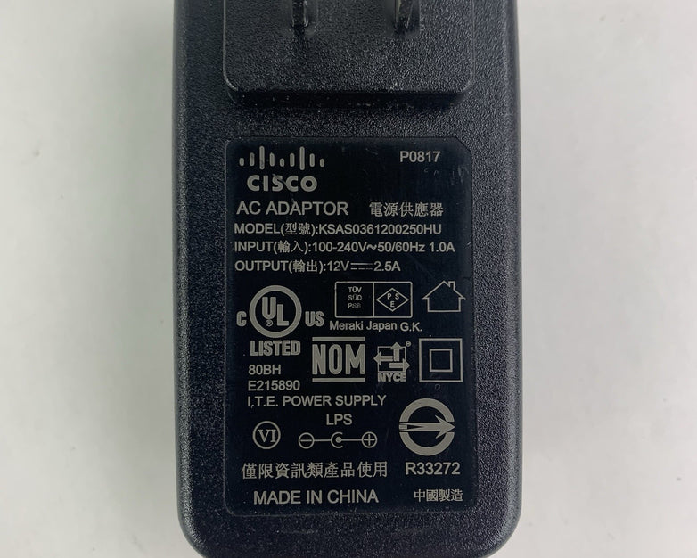Cisco KSAS0361200250HU AC Adapter 30W Power Supply