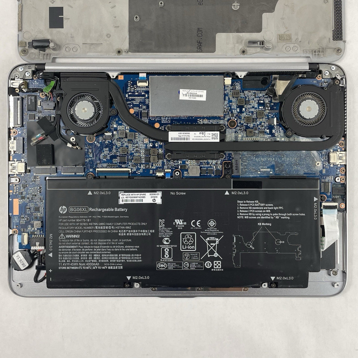 HP EliteBook Folio 1040 G3 14" i5-6200U 2.30 GHz 8 GB RAM No SSD/OS/AC/Wireless16