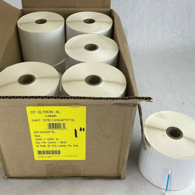 12 rolls x 970 labels Eltron 701*ELT4030AP*DT*XL thermal printer 4" x 3"