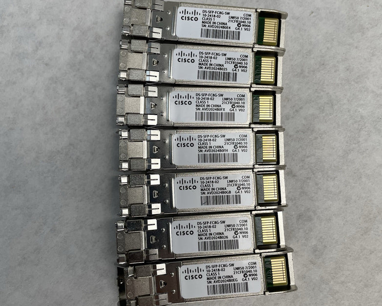 Cisco DS-SFP-FC8G-SW Transceivers Lot Of 7