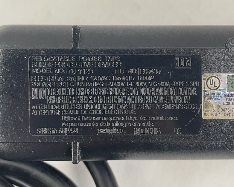 Tripp-Lite TLP712B 7 Outlet Surge Protector Tested
