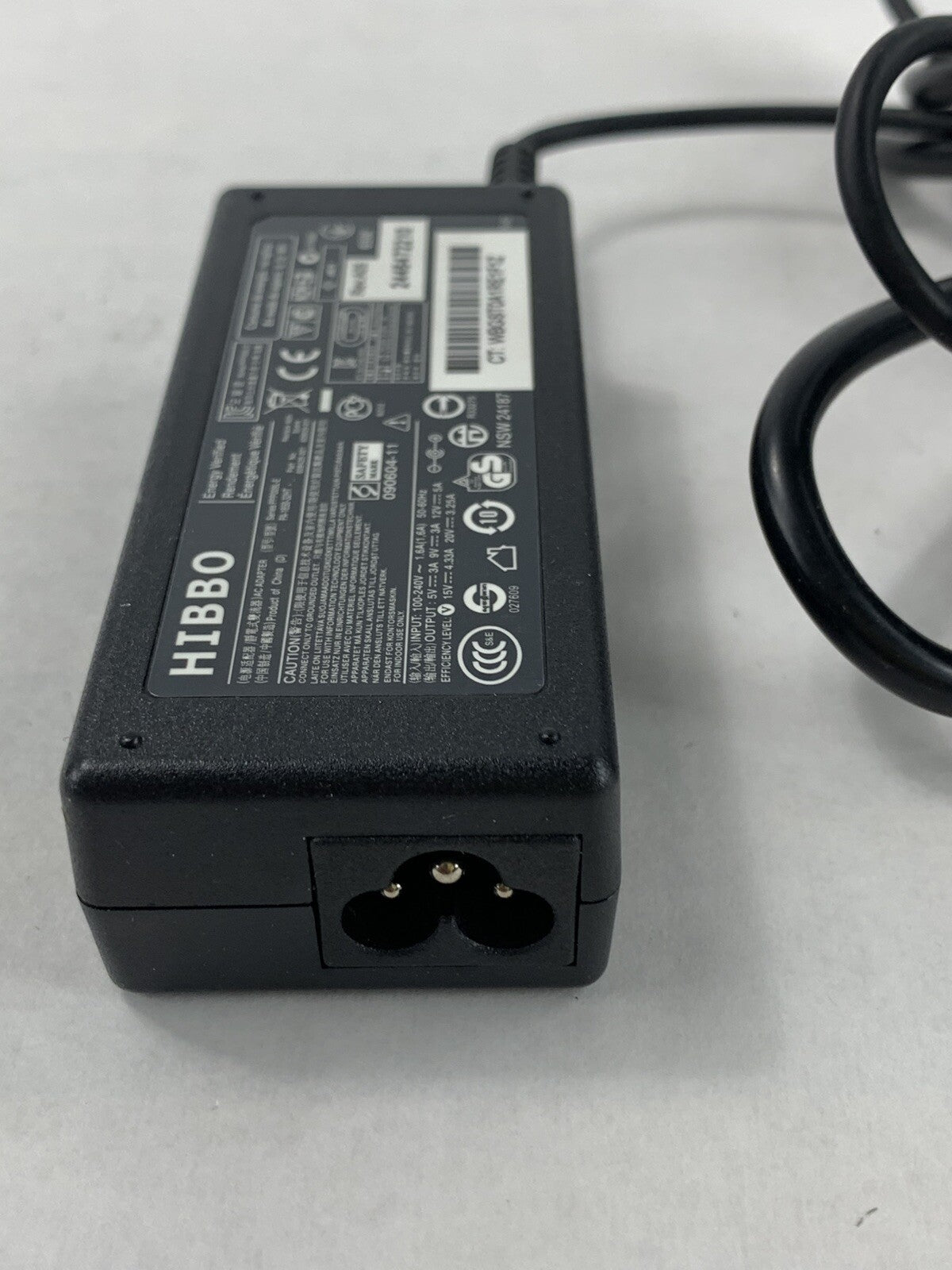 Hibbo PPP009L-E AC Adapter 65W (Lot of 2)