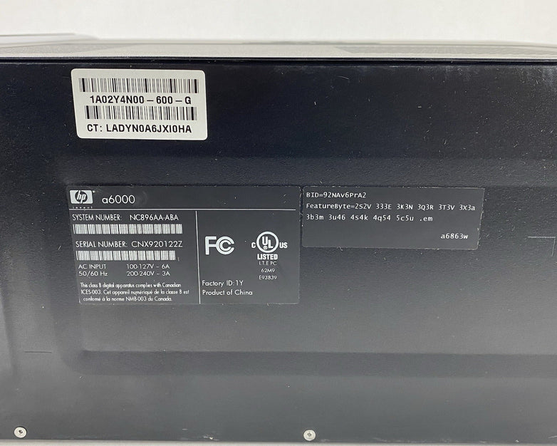 HP Pavilion a6868w MT AMD Phenom 9150e 1.80GHz 7GB RAM No HDD No OS