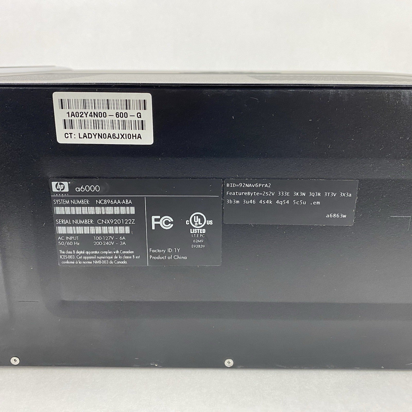 HP Pavilion a6868w MT AMD Phenom 9150e 1.80GHz 7GB RAM No HDD No OS