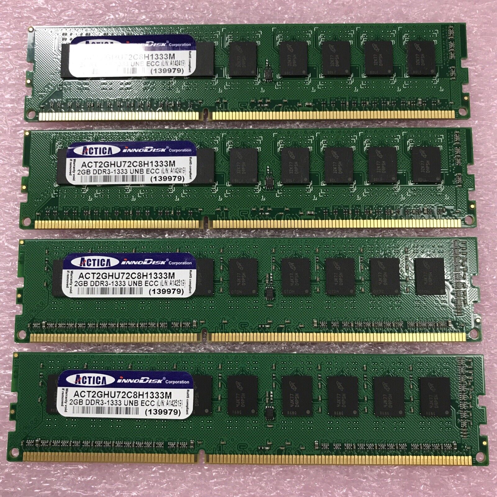ACTICA ACT2GHU72C8H1333M 8GB Kit 4X2GB PC3-10600 DDR3-1333 CL9 ECC UNB DIMM
