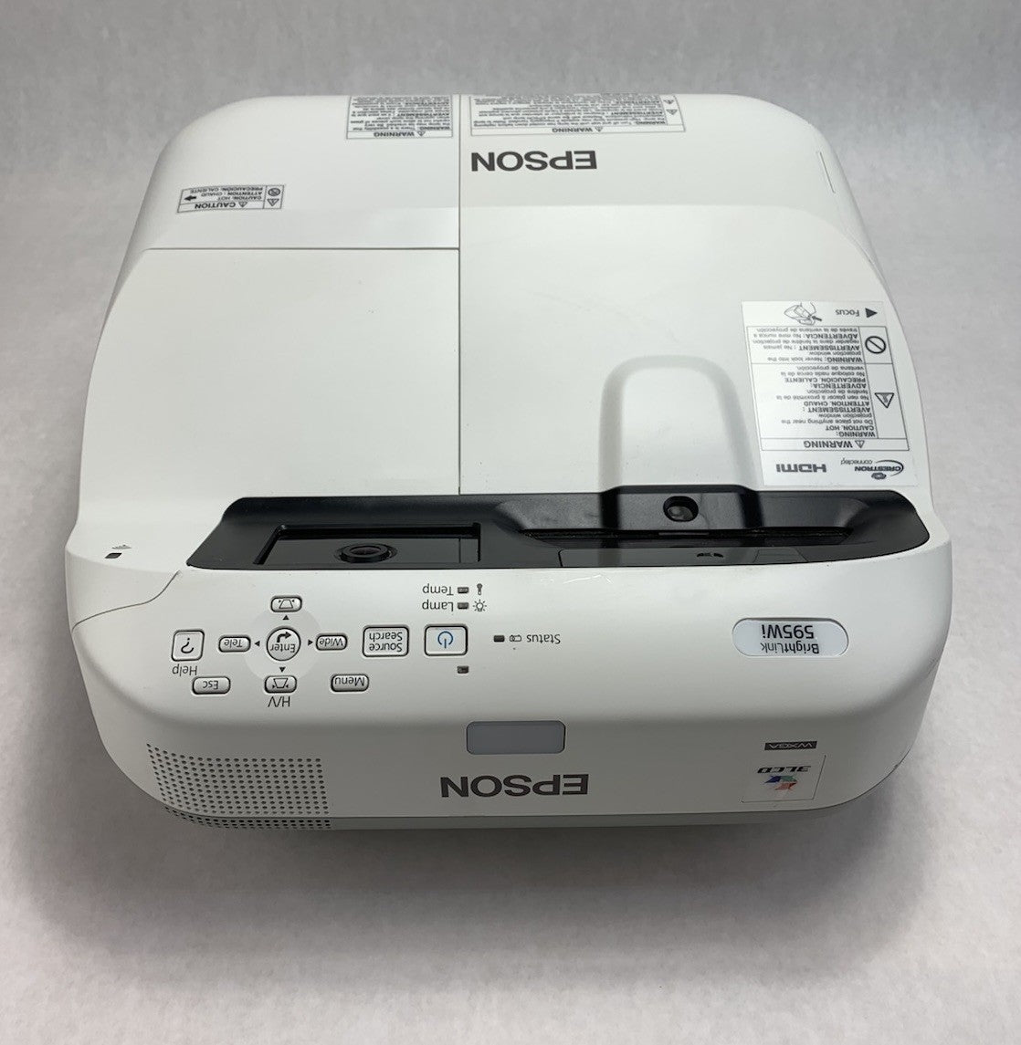 Epson BrightLink 595Wi H599A LCD Projector 2560 Lamp Hours - No Remote3
