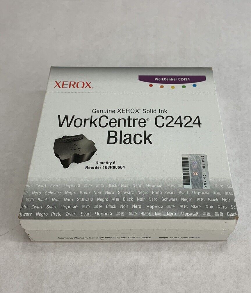 Xerox Black Solid Ink Cartridge WorkCentre C2424 - 6 Pack