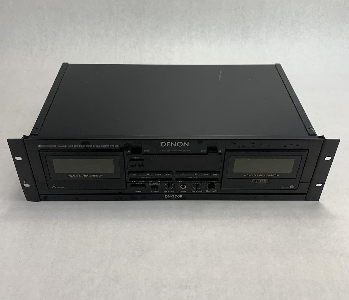 Denon DN-770R Stereo Double Casette Tape Deck - Parts or Repair1