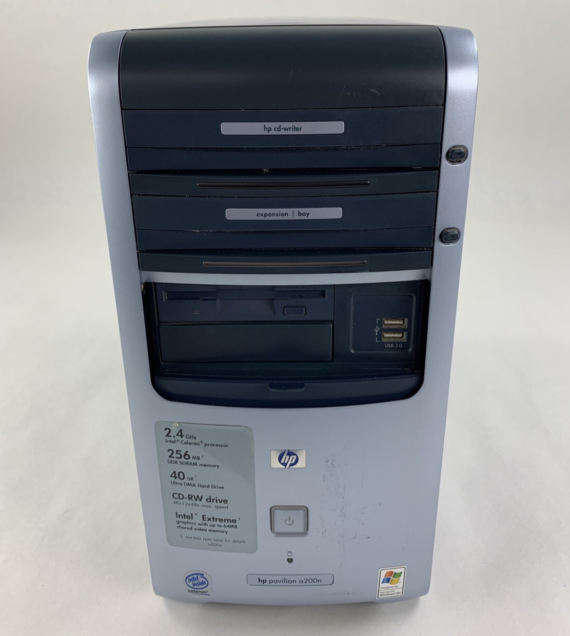 HP Pavilion a200n MT Intel Celeron 2.40 GHz 768 MB RAM No HDD No OS
