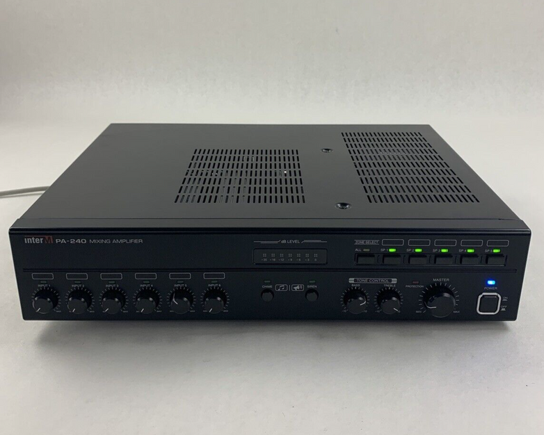 InterM PA-240 PA Mixing Amplifier No Output XLR Inputs 4-6 Parts or Repair
