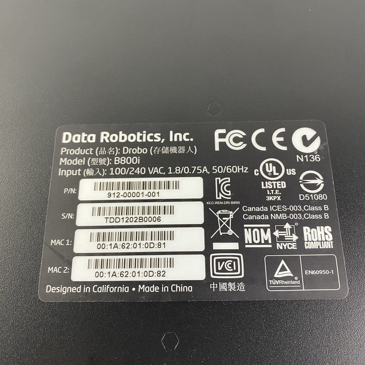 Data Robotics B800i Drobo 8-Bay Network Storage System10