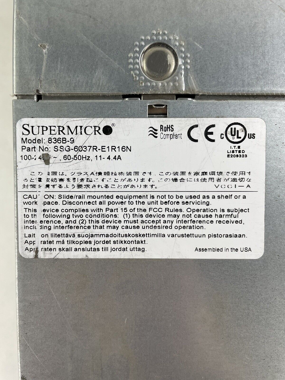SuperMicro 836B-9 X9dri-ln4f Server Intel Xeon E5-2620 2GHz 16GB RAM No HDD/OS