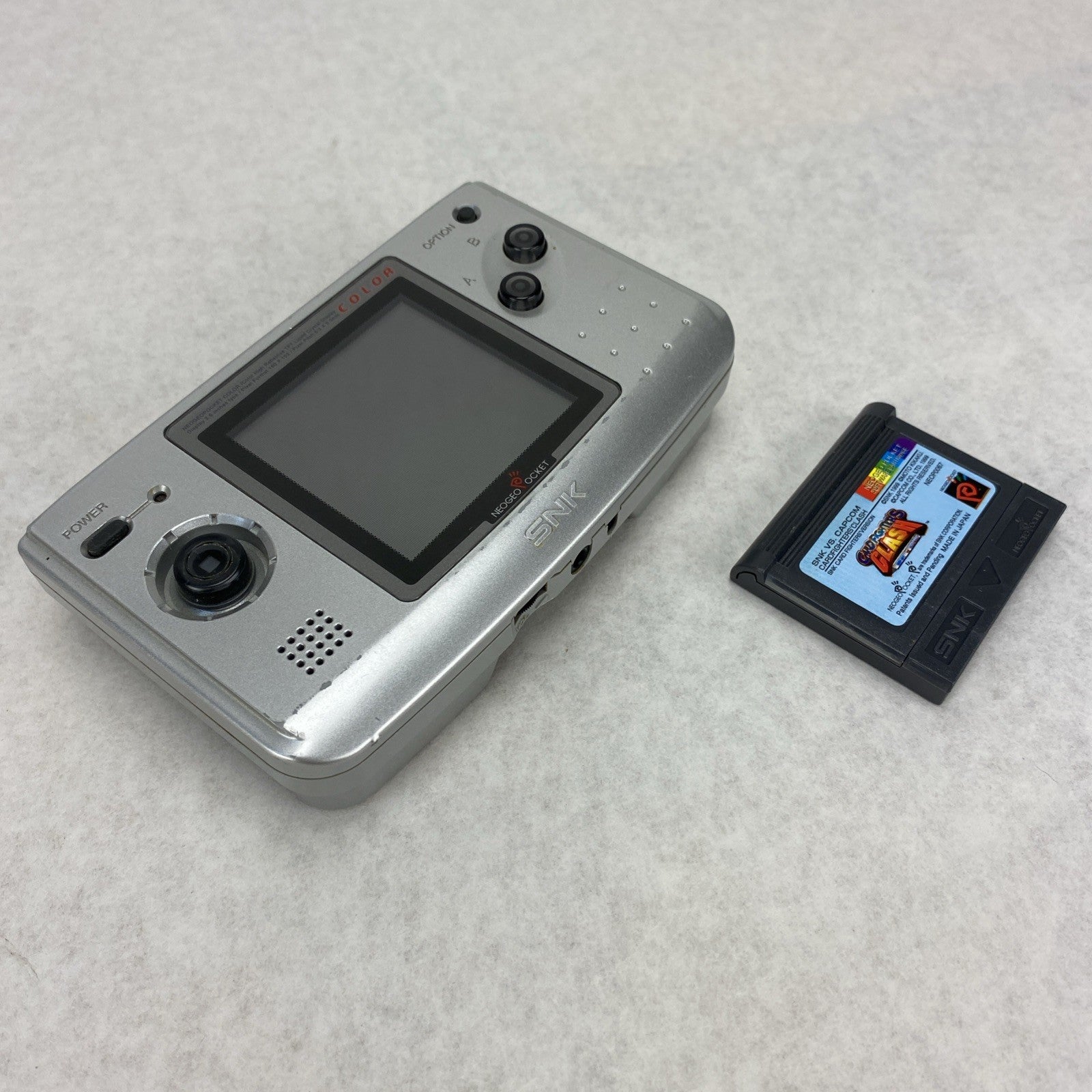 SNK Neo Geo Pocket Color Console With Card Fighters Flash Game - Tested0