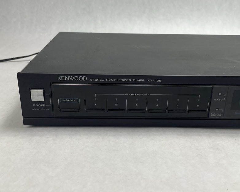 Kenwood KT-42B Stereo Synthesizer AM/FM Digital Preset Tuner RCA Black