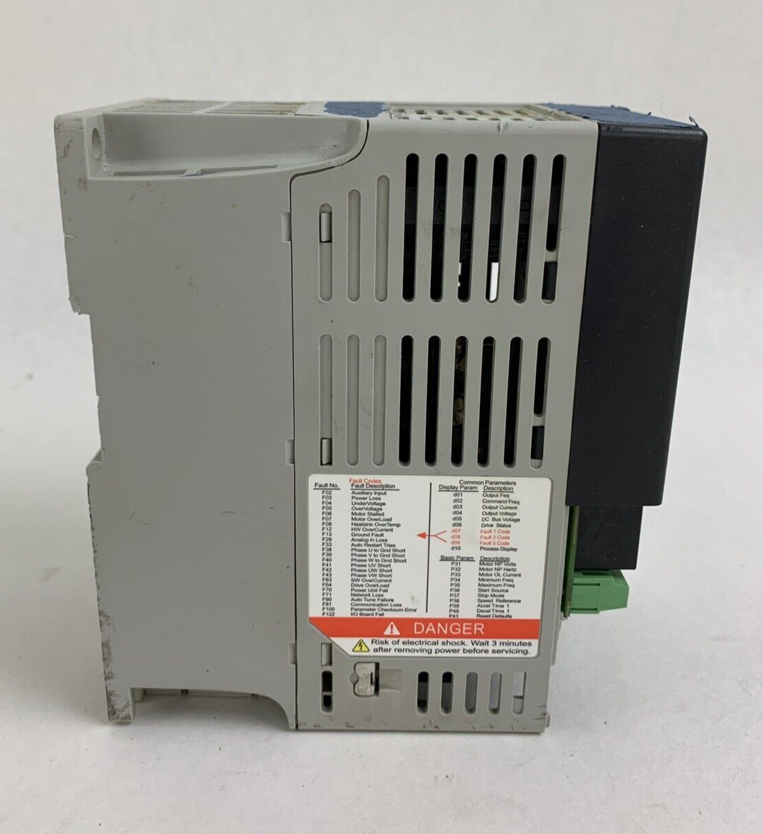 Allen Bradley 22A-D4P0N104 Series A 1.5kW/2.0HP 460V Untested Parts and Repair