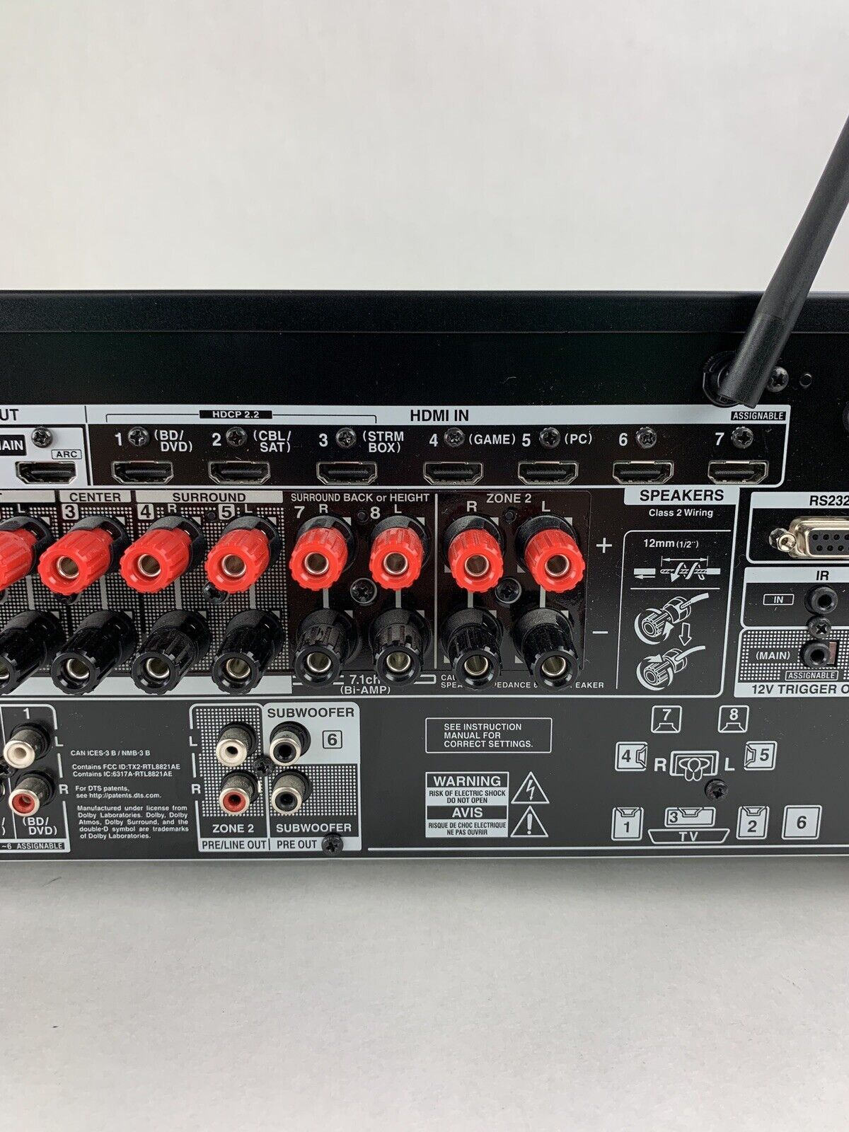 Onkyo AV Receiver TX-RZ610 For Parts and Repair No Power