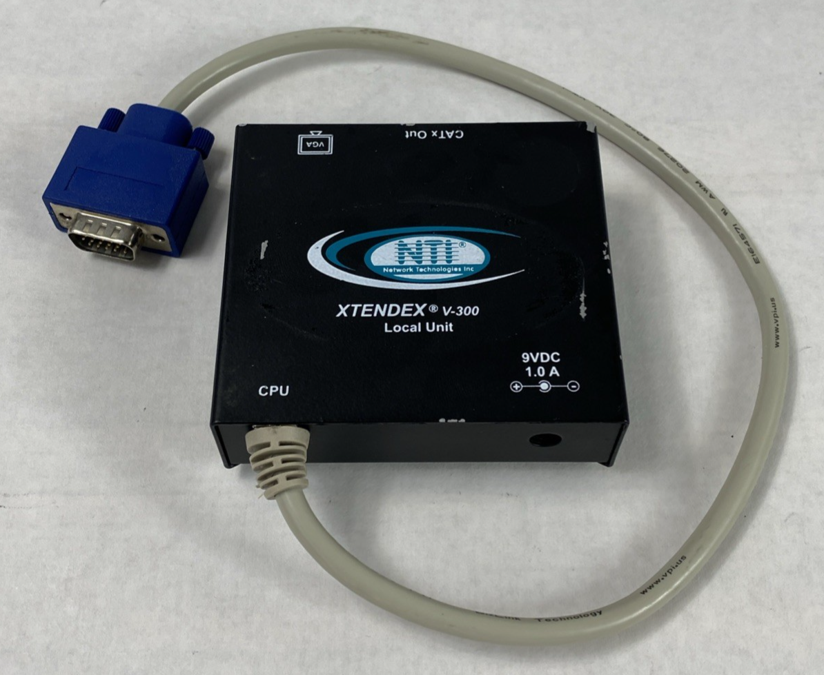 NTI Xtendex V-300 CAT5 VGA Video Extender Local Unit No Power Supply