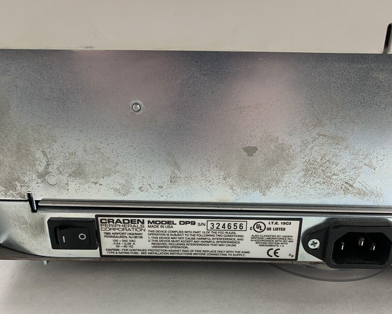 Craden Peripherals DP9 Passbook/Transcation Printer Tested No Ribbon White