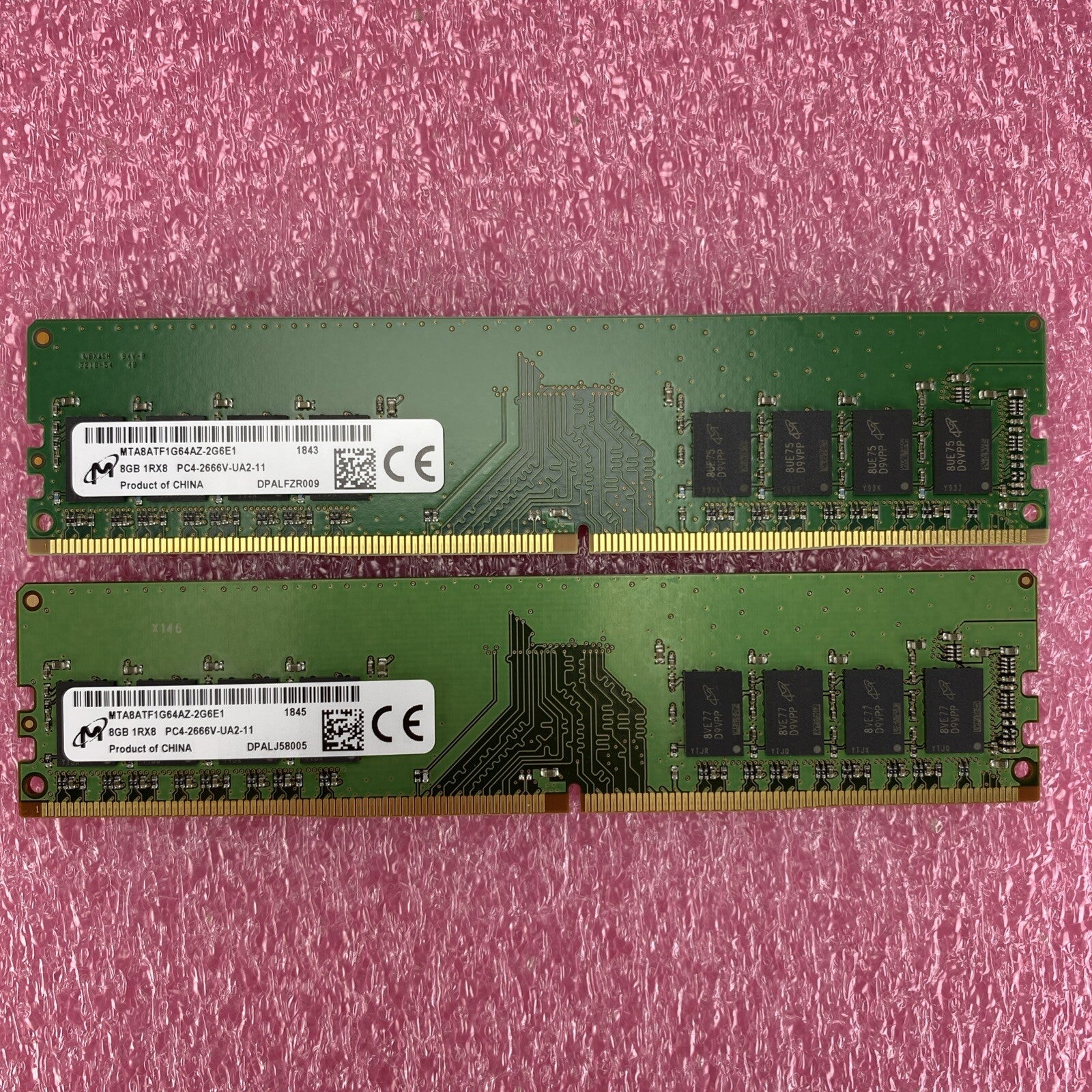 Micron MTA8ATF1G64AZ-2G6E1 8GB DDR4 SDRAM 2666MHz PC-21300 Tested Lot Of 2