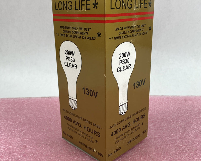 Long Life PS30 200W 130V Clear Light Bulb Lot of 4