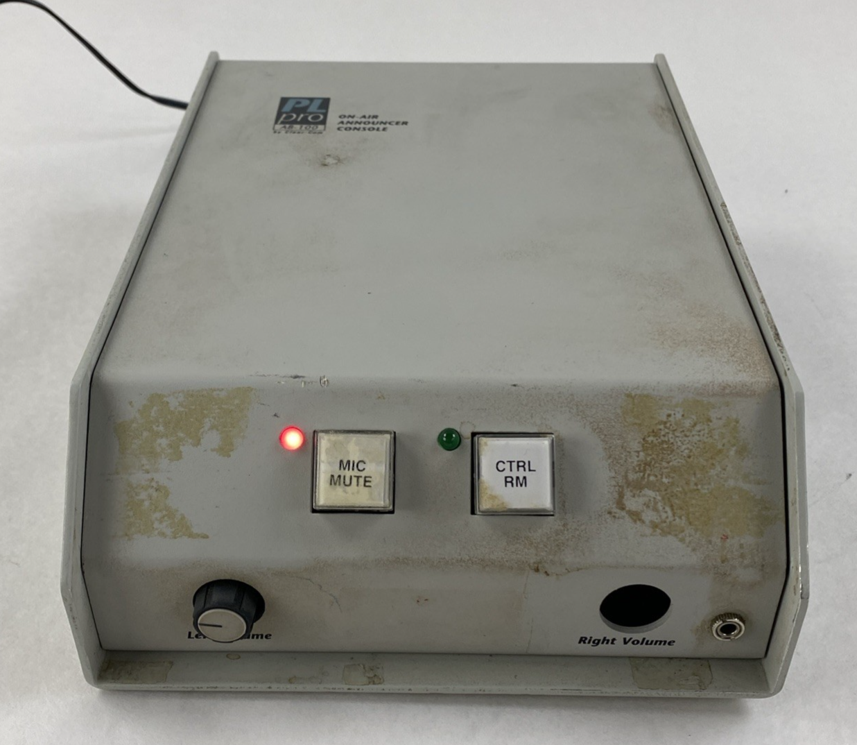 Clear-Com AB-100 On-Air Announcer Console with AC Adapter Power Tested