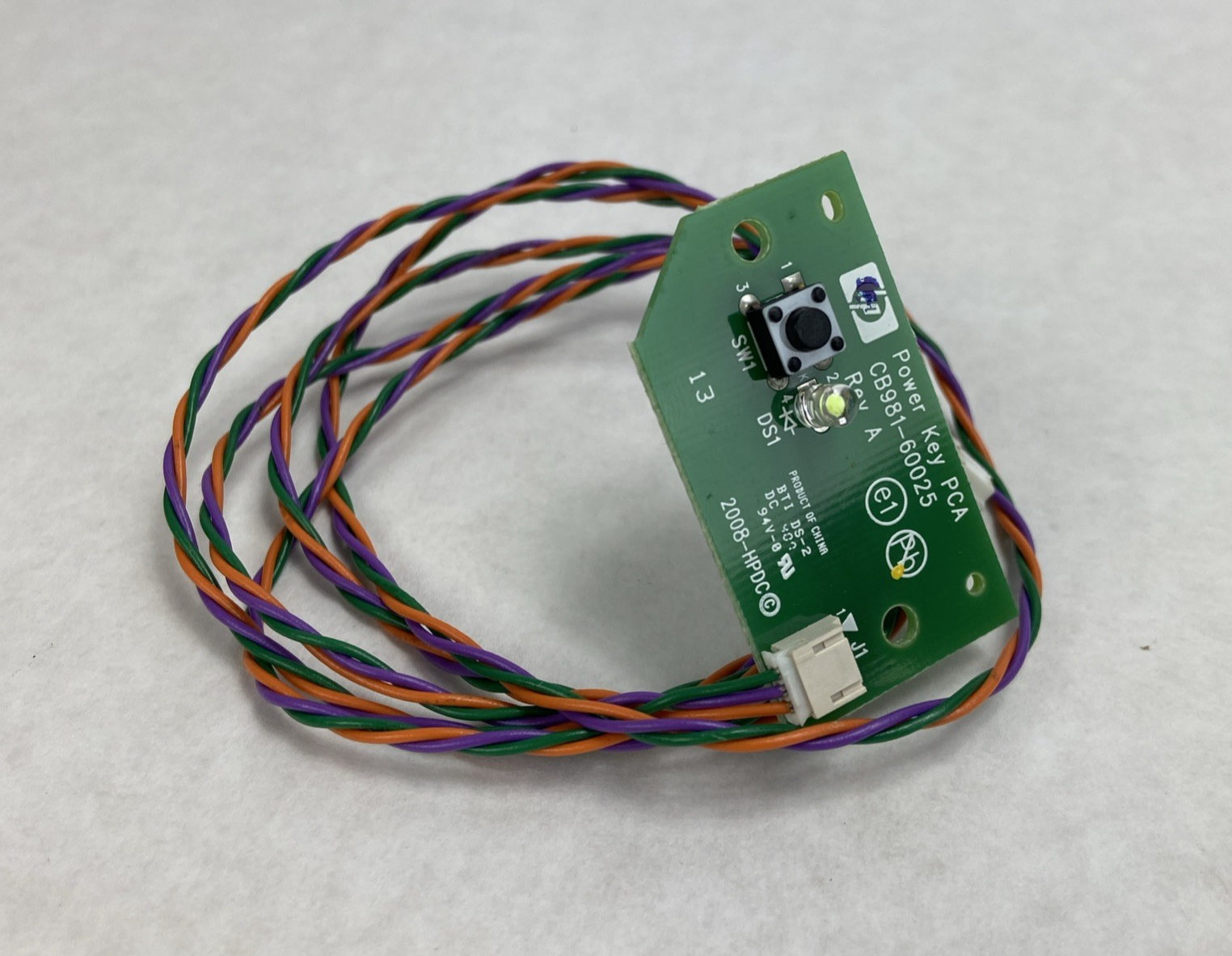 HP DesignJet Z5400 Power Switch Button Board CB981-60025