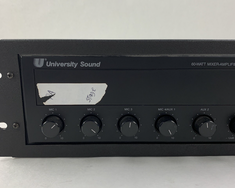 University Sound  MA605B  60-Watt Mixer-Amplifier Tested