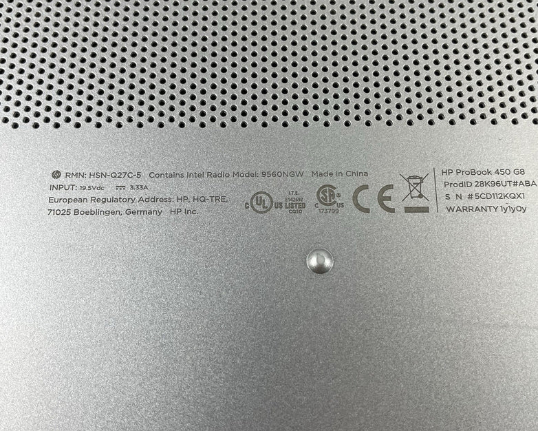 HP ProBook 450 G8 15.6" i5-1135G7 2.40 GHz 8 GB RAM No SSD/OS/AC - Dented