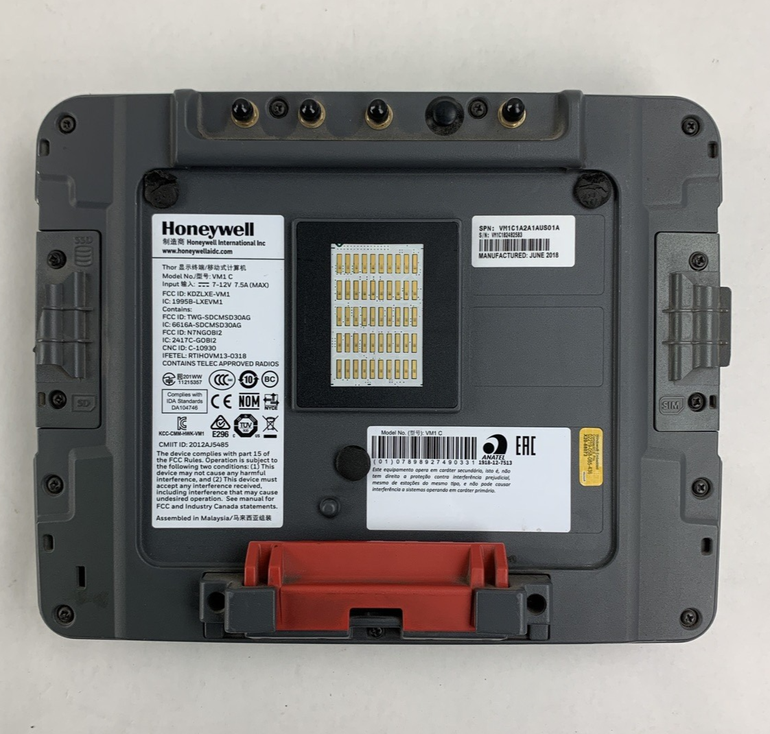 Honeywell Thor VM1C Mount Computer Atom 2530 Missing Keys No OS No Flash Lot of2