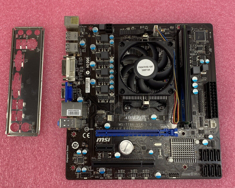 MSI A55M-P33 MS-7786 Motherboard Intel AMD A4-3400 2.7GHz 4GB RAM w/ Sheild