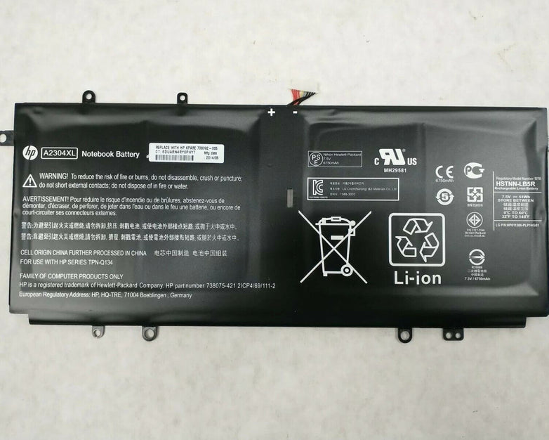 HP Chromebook 14-Q 51Wh 7.5V Laptop Battery HSTNN-LB5R 738392-005 (Lot of 2)