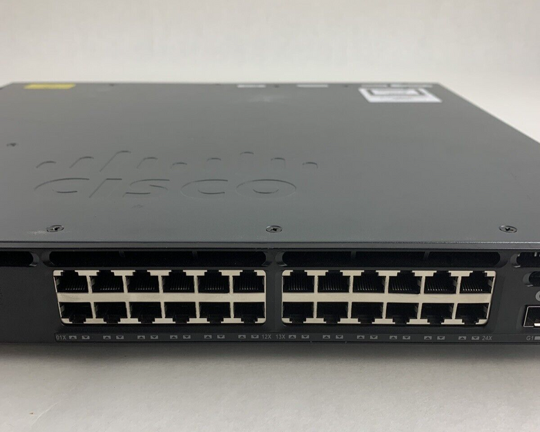 Cisco WS-C3650-24PS-S 24-Port Gigabit PoE Switch Managed Tested Bad Fan