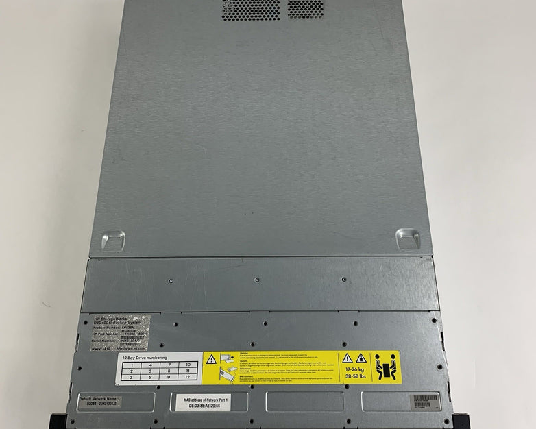 HP StorageWorks D2D Backup System 1x AMD Opteron 2383 2.7GHz 8GB RAM No OS/HDD