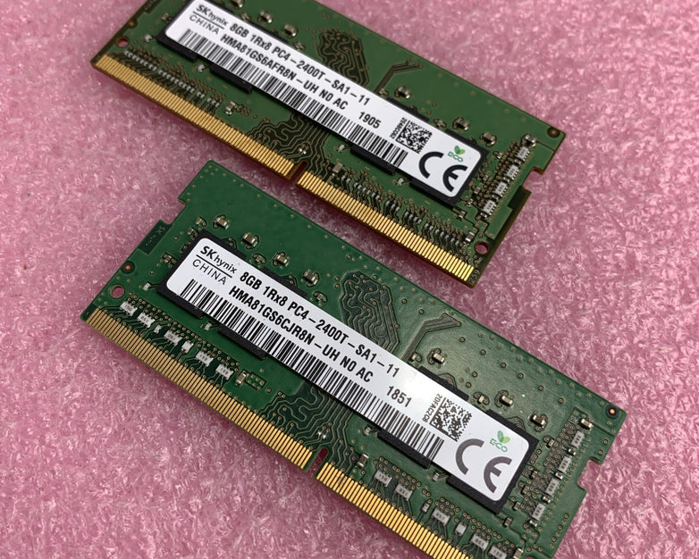 SK Hynix 8GB DDR4 PC4-2400T Laptop RAM HMA81GSAFR8N-UH - Lot of 2 - Tested