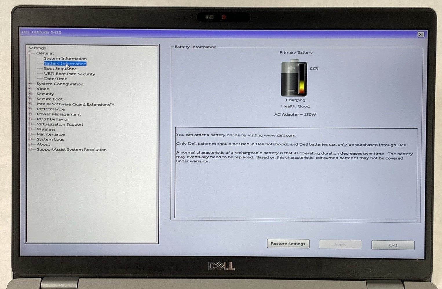 Dell Latitude 5410 Intel Core i7-10610U 1.80 GHz 16 GB RAM 14.0" No HDD No OS