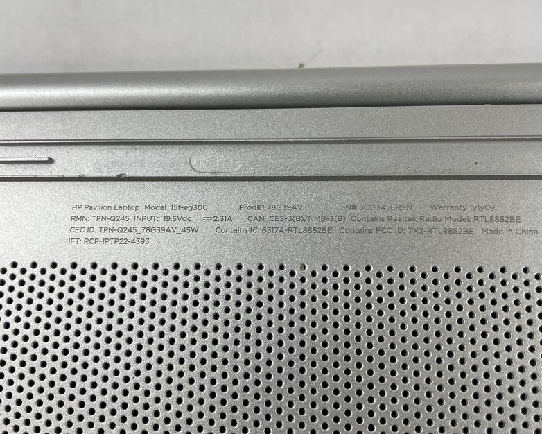 HP Pavilion 15t-eg300 15.6" i7-1355U 3.70 GHz 8 GB RAM No SSD/OS/AC