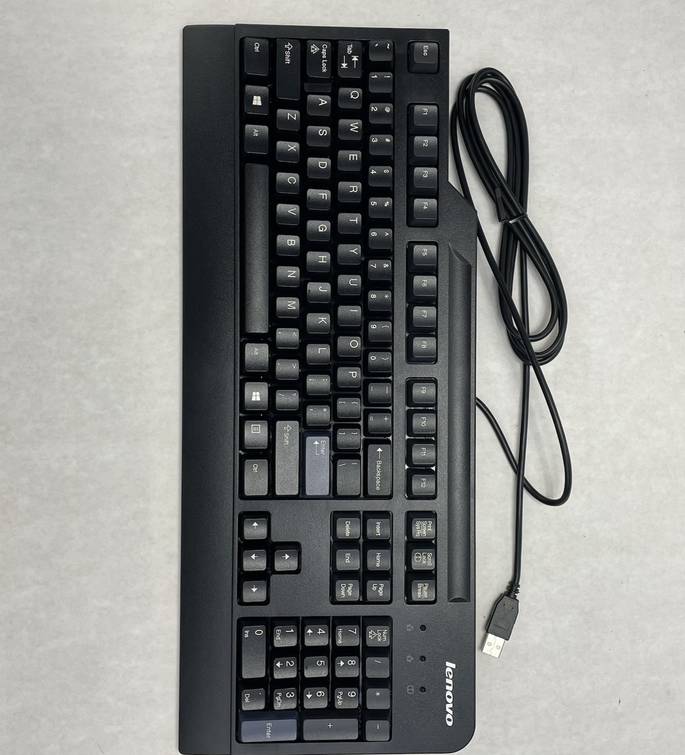 Lenovo 54Y9400 SK-8825 USB Wired Quiet Thin Keyboard Black 104 Keys Pop Out Feet2