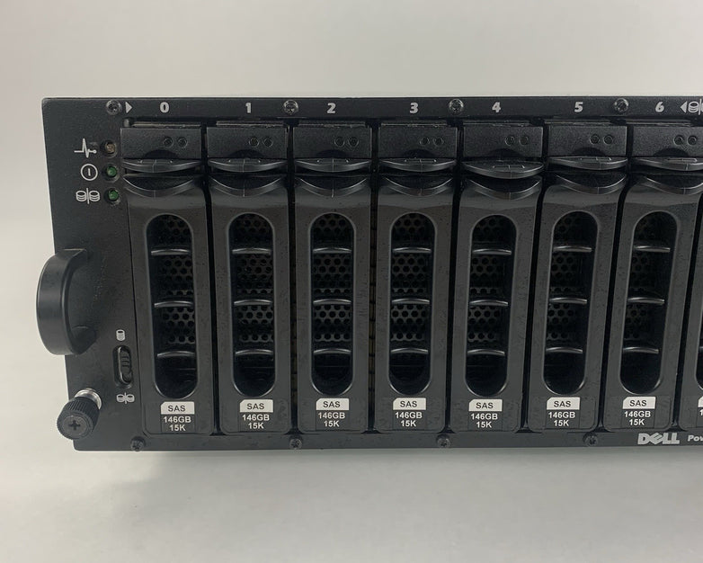 Dell PowerVault MD3000i AMP01 Storage Array 15x Cad 2x PSUs No HDDs/Controllers