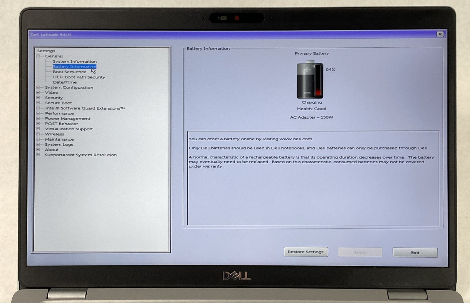 Dell Latitude 5410 Intel Core i7-10610U 1.80 GHz 16 GB RAM 14" No HDD No OS