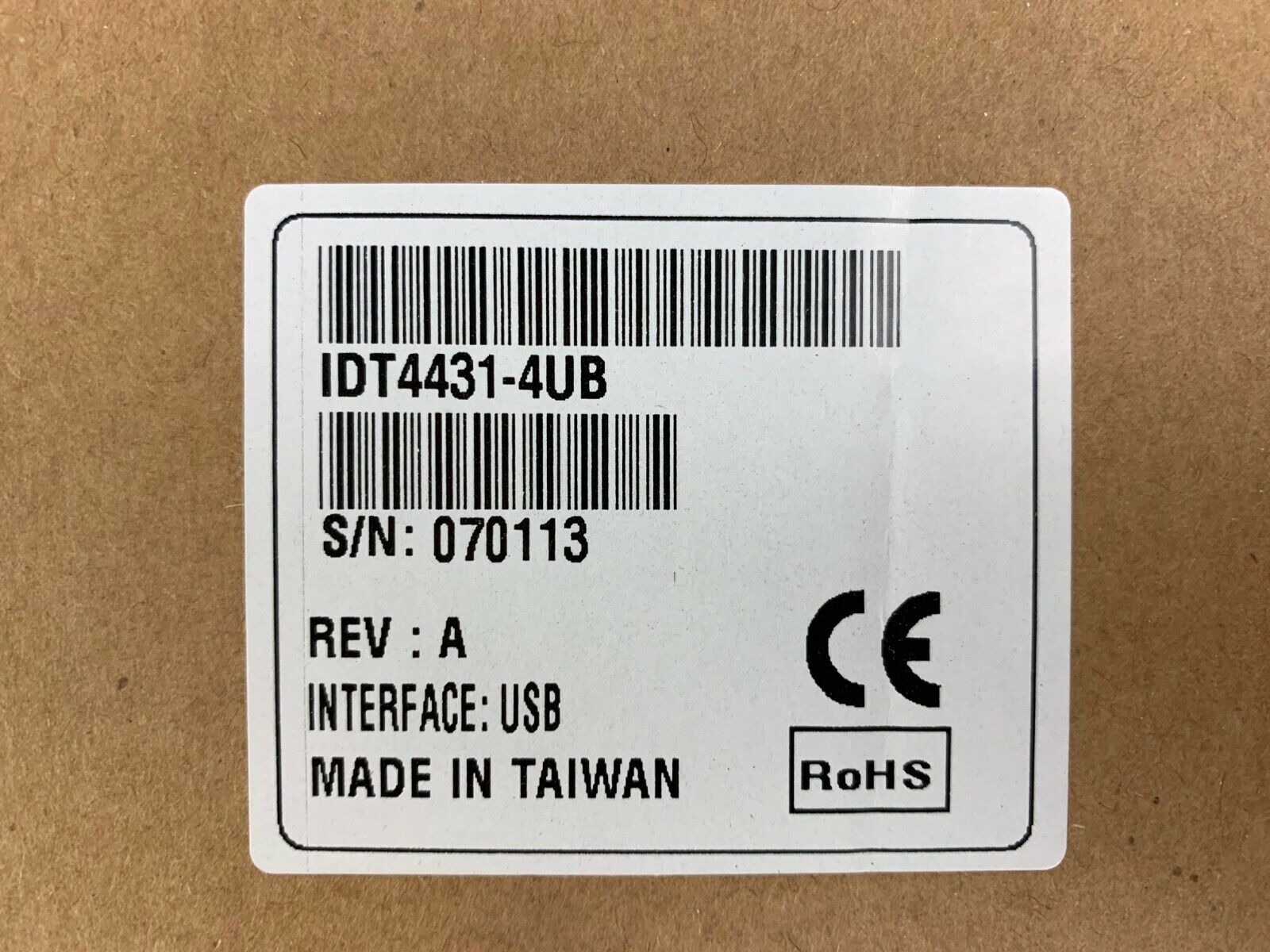 New Idtech IDT4431-4UB Econoscan Close Mid Range USB Barcode Scanner Reader