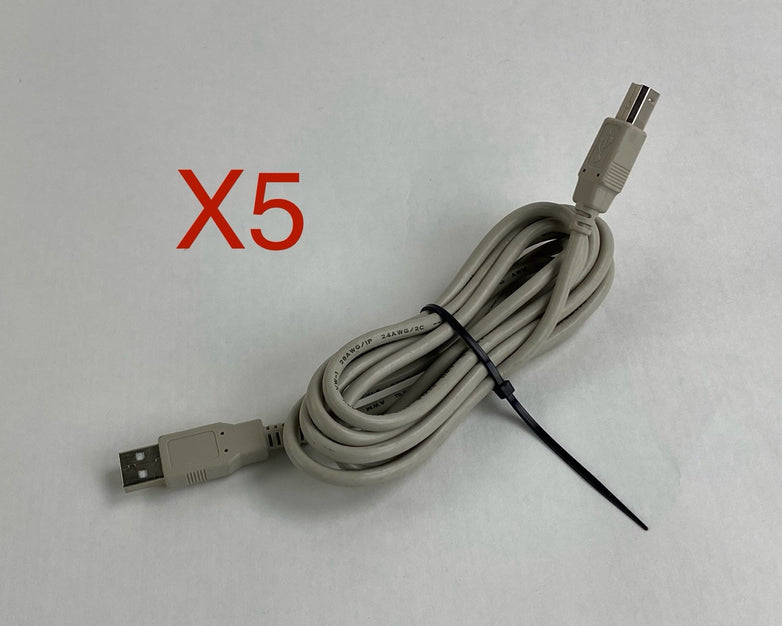 5' USB male A to Male B Printer Cable Lot of 5