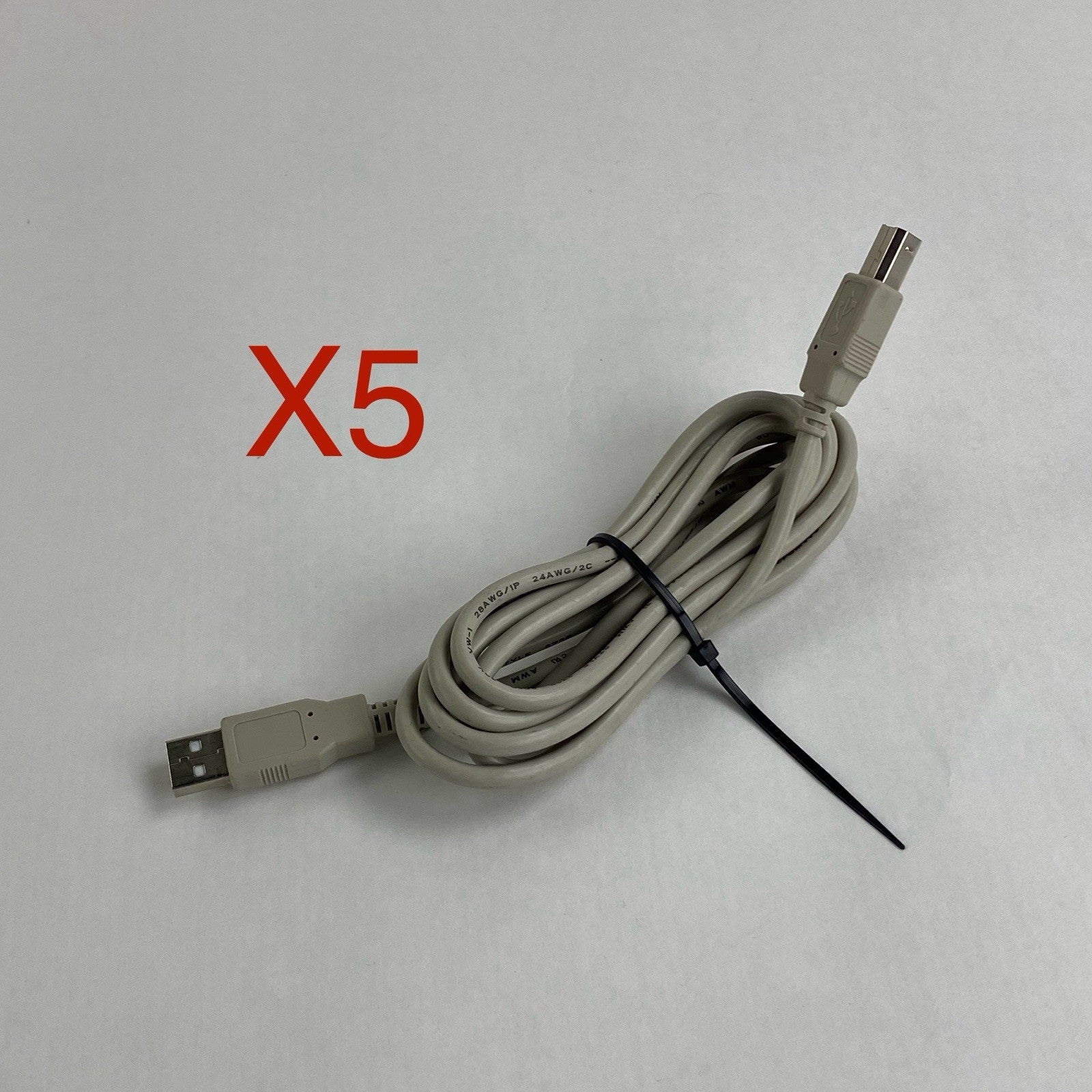 5' USB male A to Male B Printer Cable Lot of 50
