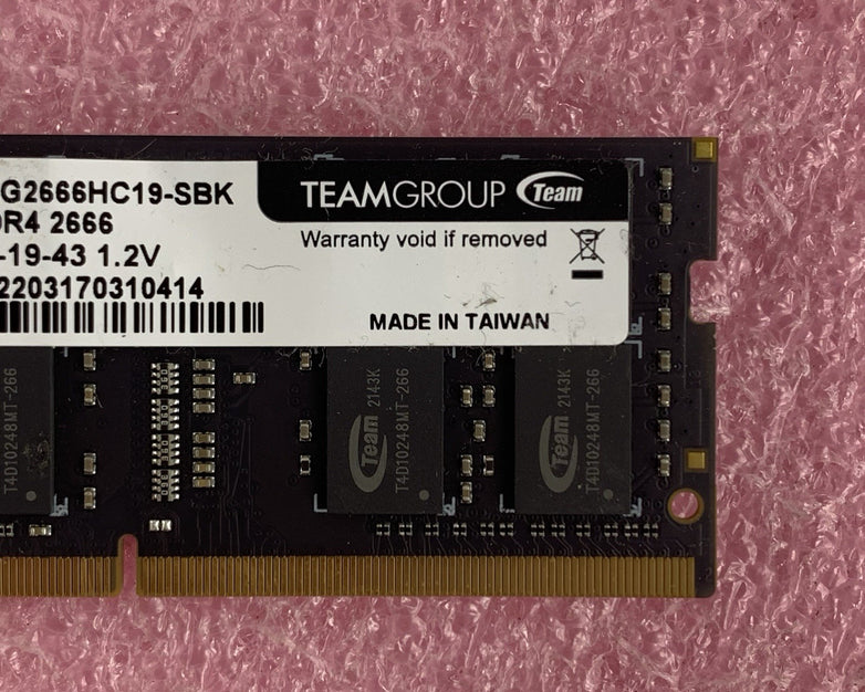 Team Group TTZD416G2666HC19-SBK Zeus 16 GB DDR4-2666 DIMM Laptop Memory Ram