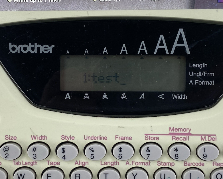 Brother P-Touch Model PT-2410 Labeling System w/ AC Adapter Power Tested