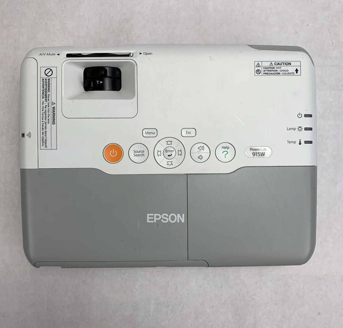 Epson H388A PowerLite 915W LCD Lamp Projector 2014 Lamp Hours No Remote Loud Fan6