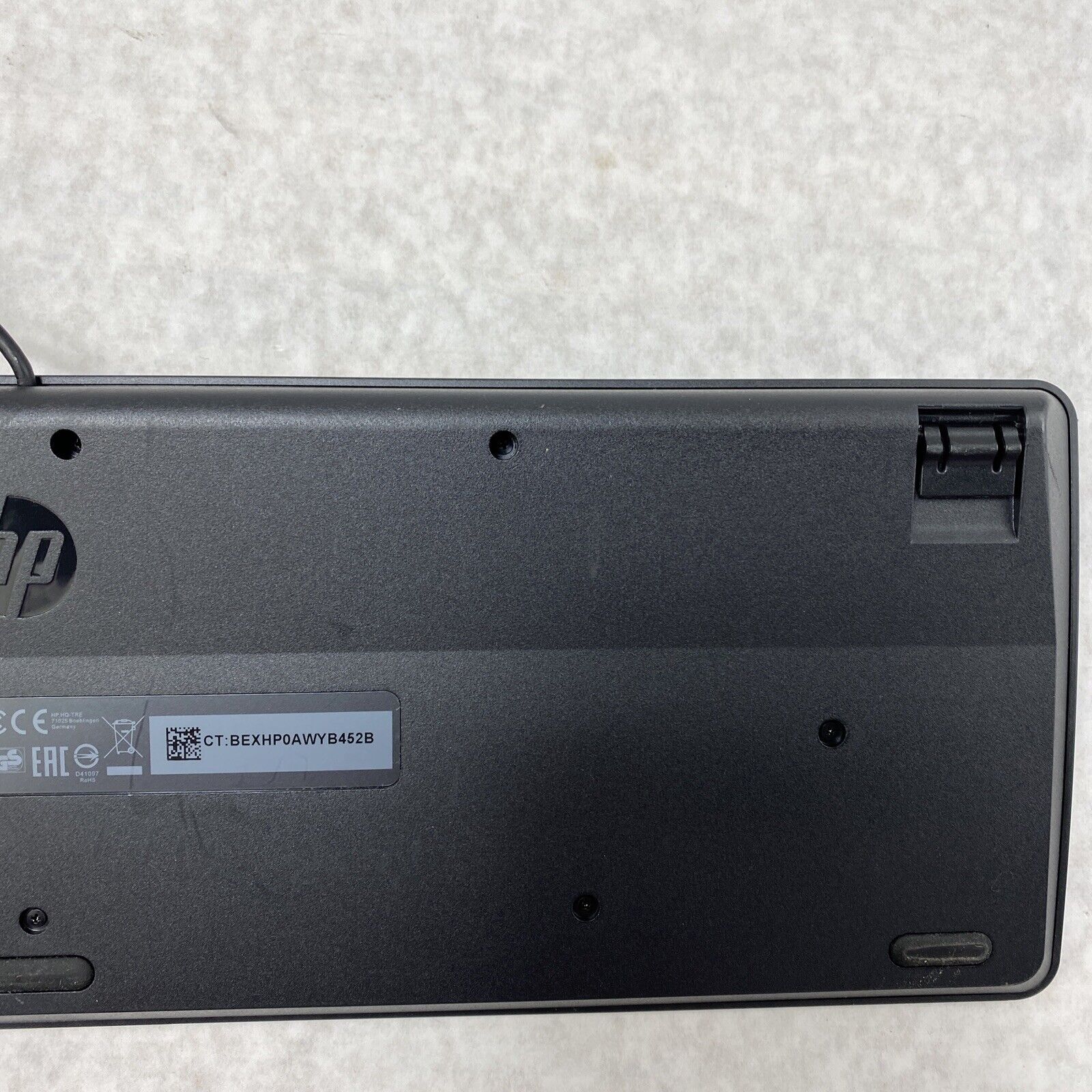 HP PH0U Slim USB Wired 105 key QWERTY Keyboard Black
