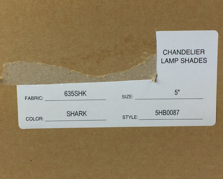 5" Chandler Lamp Shades  Color Shark   Box of 12  NEW