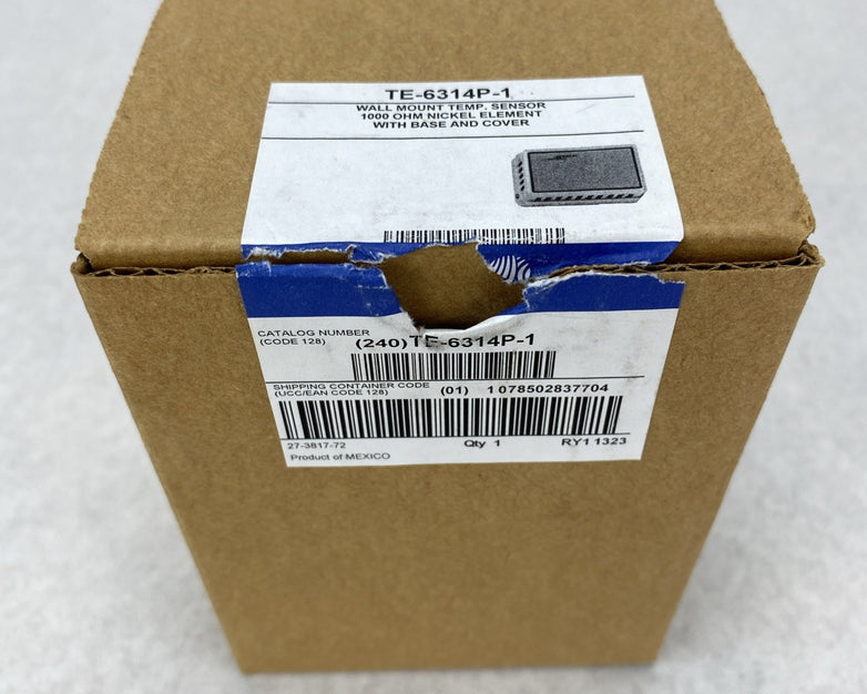 Johnson Controls TE-6314P-1 Wall Mount Temp. Sensor 1000 OHM Nickel Element